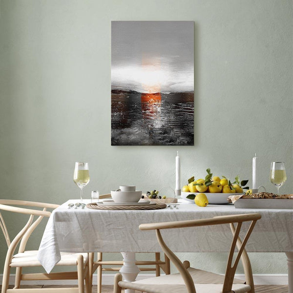 Quadro - Reflection of Colors (1-part) - Sunset in Painted Abstract Background