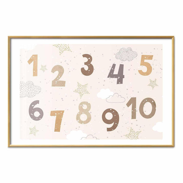 Poster - Numbers with Falling Snow