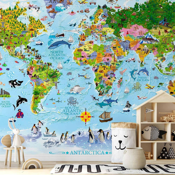 Carta da parati - World Map for Kids