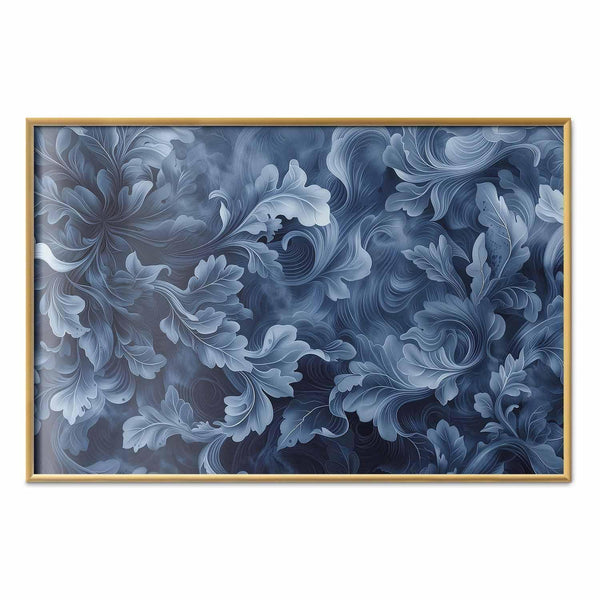 Poster - Dense, Dark Blue Abstract Ornaments