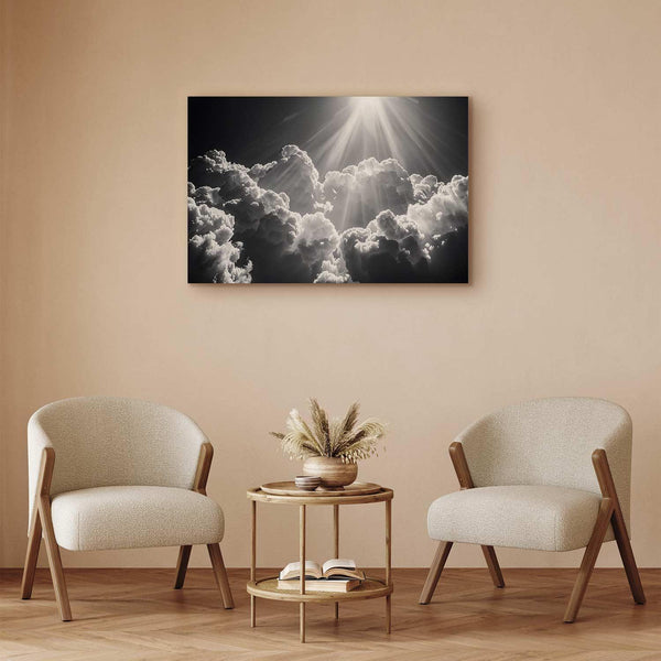 Quadro - Hope in the Clouds: Inspiring Rays of the Sun – Awaken Emotions