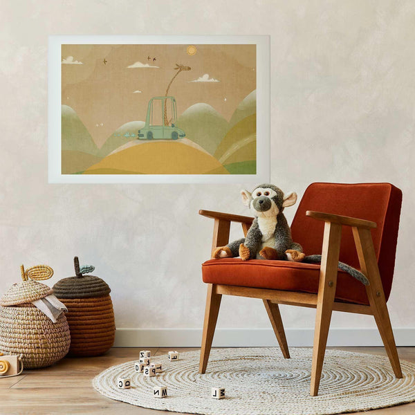 Poster - Traveling Giraffe