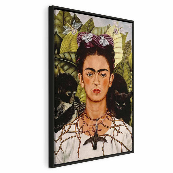 Quadro - Frida Kahlo – Self-Portrait with Thorn Necklace and Hummingbird