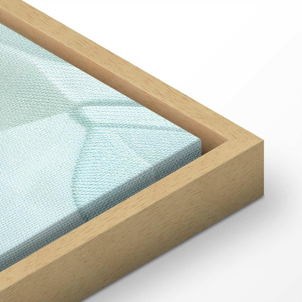 Quadro - Large Leaves in Shades of Green-Mint: Botanical Motif