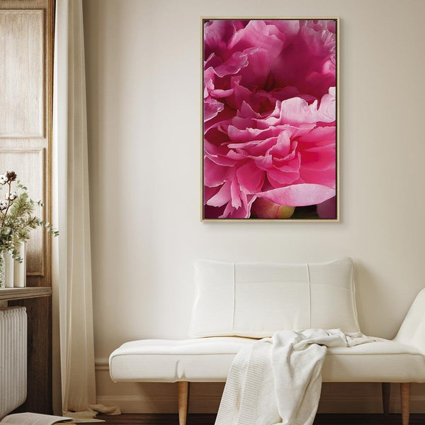 Quadro - Blossom of Beauty (1-part) - Pink Peony Flower Embraced by Nature