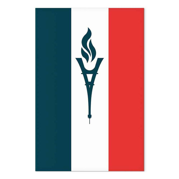 Quadro - Torch Against the Backdrop of the French Flag
