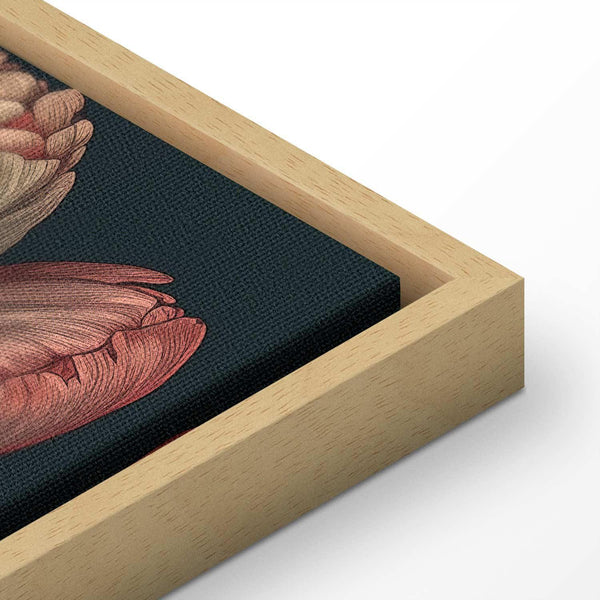 Quadro - Flowers on a turquoise background