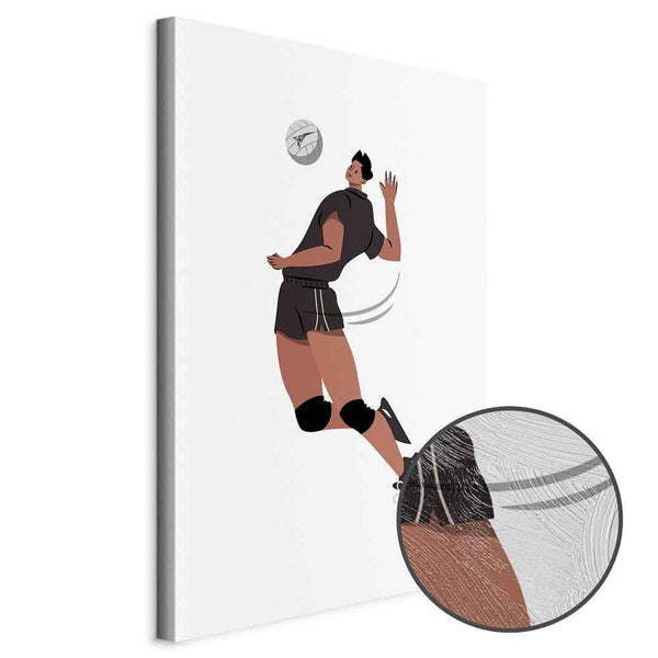 Quadro - Volleyball Player on a White Background - Illustration