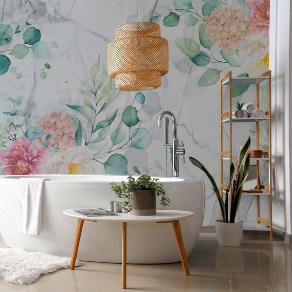 Carta da parati - Flowery Marble