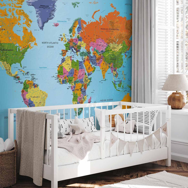 Carta da parati - World Map: Colourful Geography