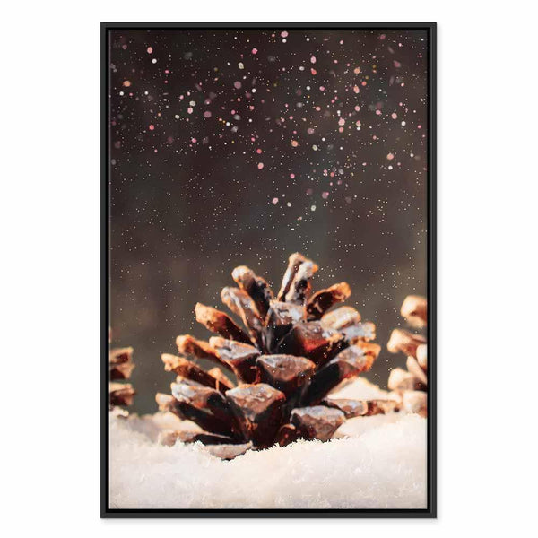 Quadro - Winter Pine Cone (1 Part) Vertical