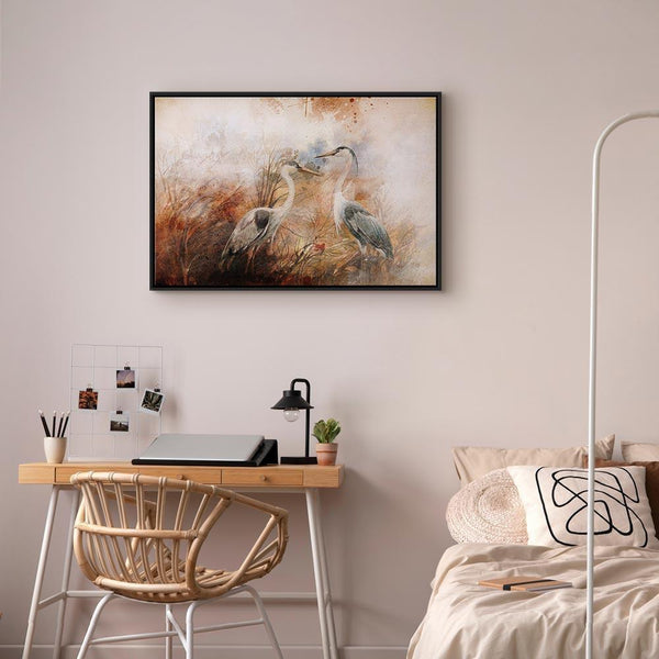 Quadro - Herons on the Hunt (1 Part) Wide