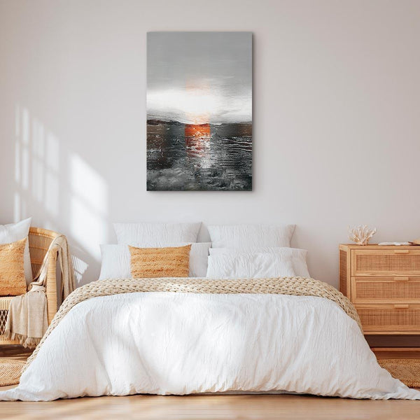 Quadro - Reflection of Colors (1-part) - Sunset in Painted Abstract Background