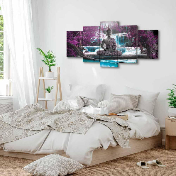 Quadro - Waterfall and Buddha
