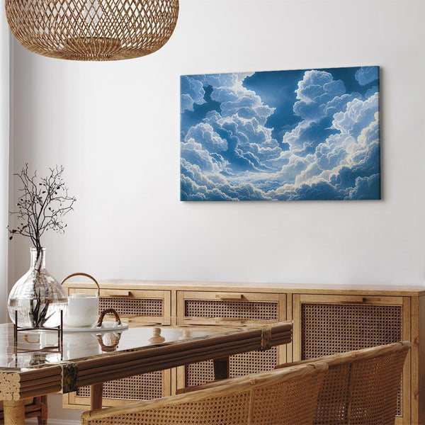 Quadro - Blue Sky Breaking Through White Fluffy Clouds