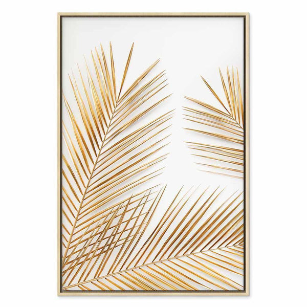 Quadro - Golden Palm Leaves (1 Part) Vertical
