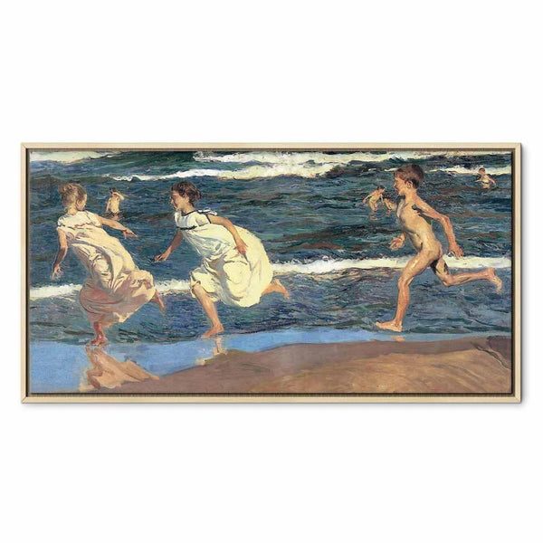 Quadro - Joaquín Sorolla y Bastida – Running along the Beach