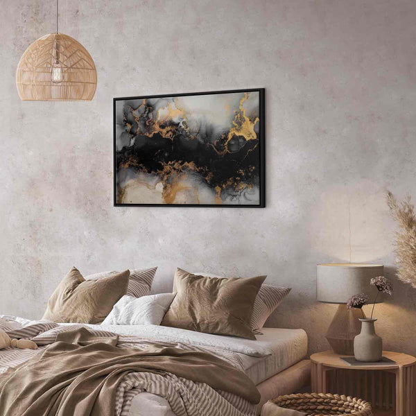 Quadro - Golden explosions – abstract pattern inspired by marble