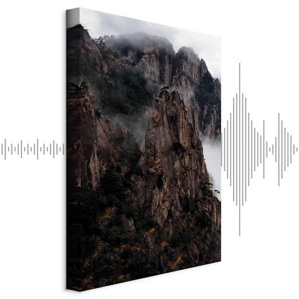 Quadro - Heart of Mountain Landscape (1-part) - Clouds Amid Rocks