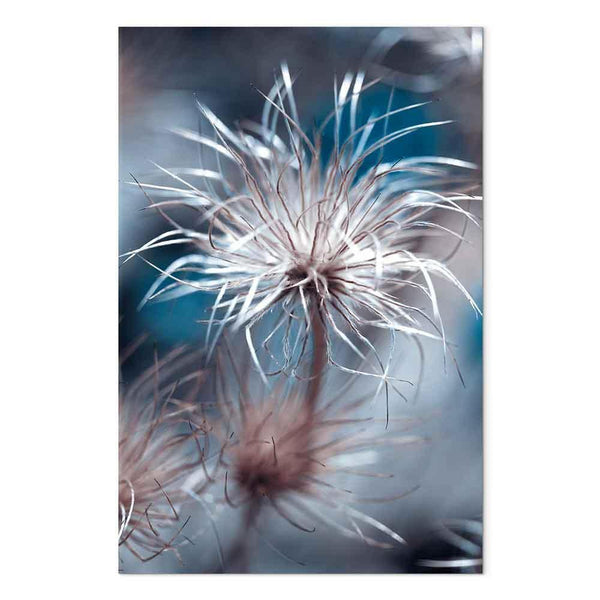 Quadro - Plant in Blues (1 Part) Vertical