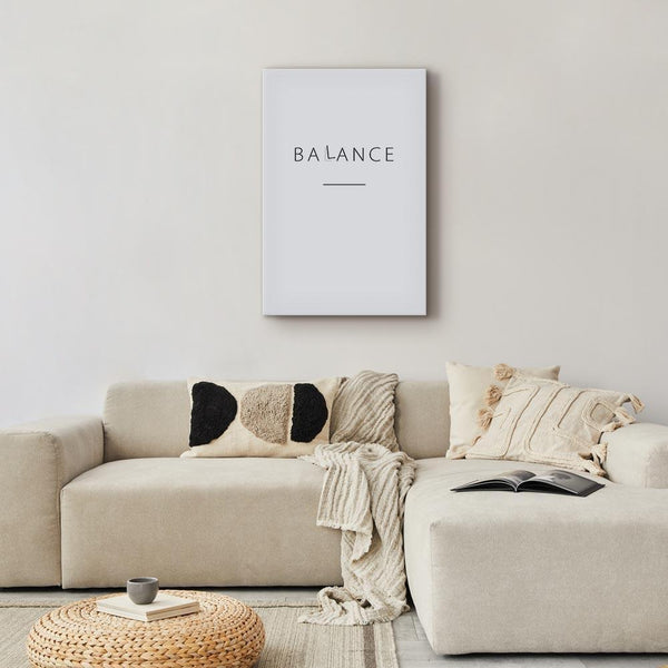 Quadro - Balance of Words (1-part) - Black English Text on White
