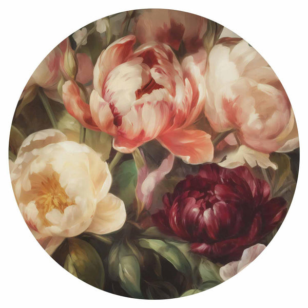 Carta da parati rotonda - Charismatic peonies
