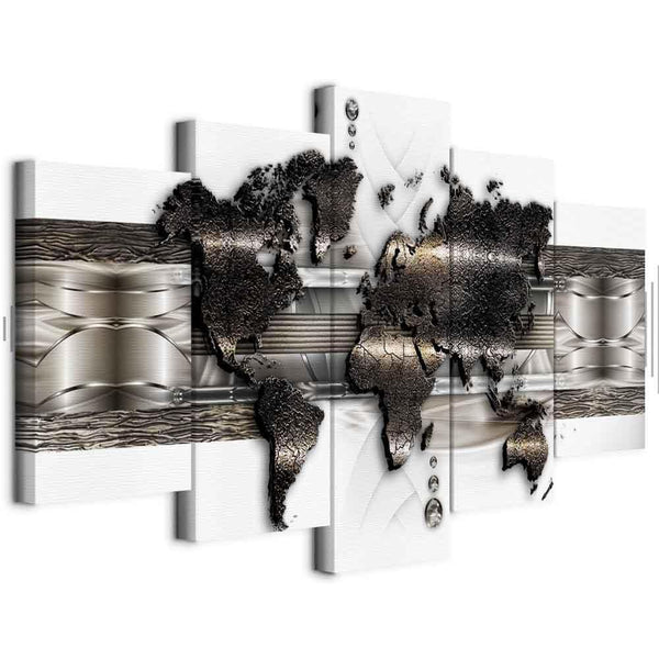 Quadro - Metal World Map II