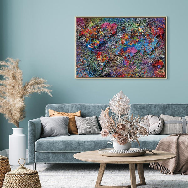 Quadro - Map: Jackson Pollock inspiration