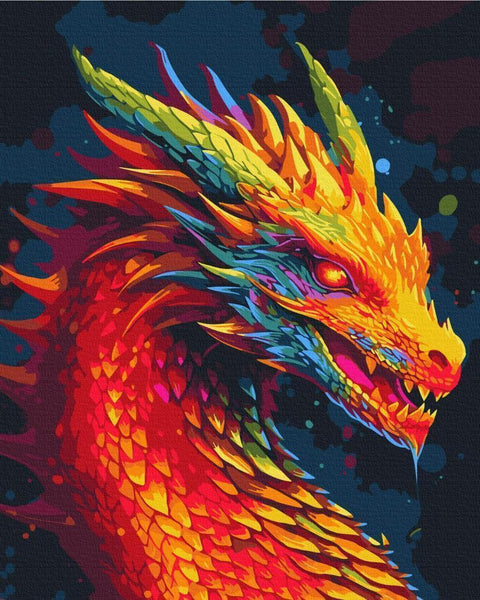 Quadro fai da te - Multicoloured dragon