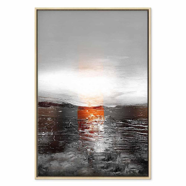 Quadro - Reflection of Colors (1-part) - Sunset in Painted Abstract Background