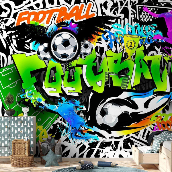 Carta da parati - Football Graffiti