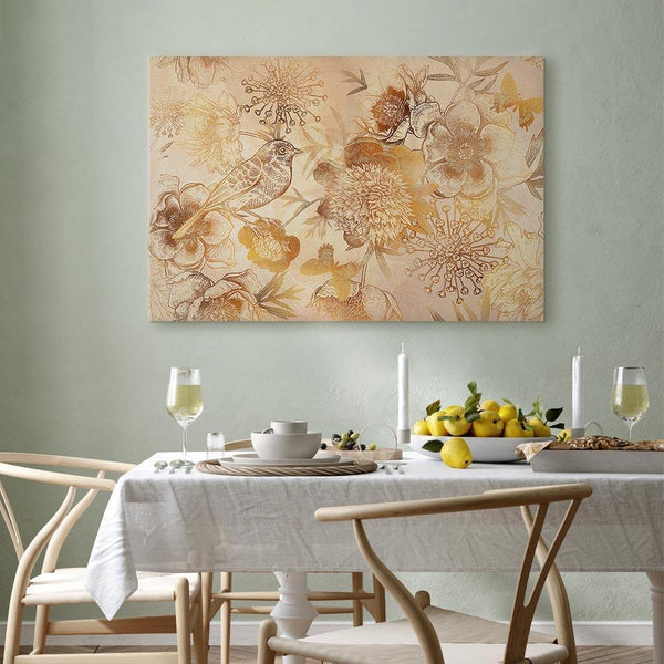 Quadro - Golden Mosaic of Nature (1 Part) Wide