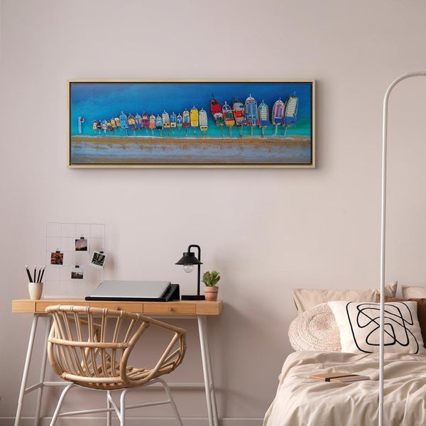 Quadro - Colourful Boats (1 Part) Narrow