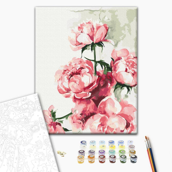 Quadro fai da te - Watercolour with peonies
