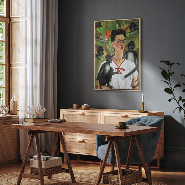 Quadro - Frida Kahlo – Self-Portrait with Monkeys
