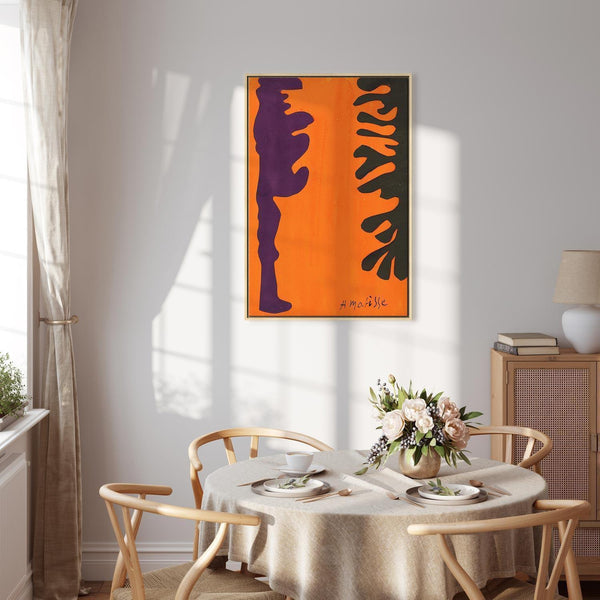 Quadro - Henri Matisse – Black and Violet Arabesques on Orange