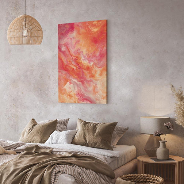 Quadro - Fiery Colors - Dynamic Shapes in Colors of Fire and Pink
