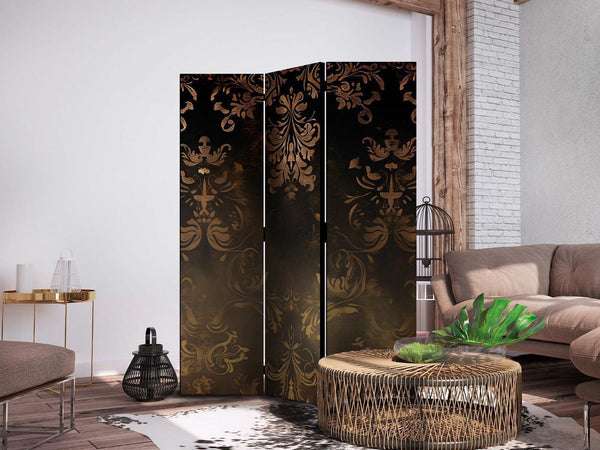 Paravento - Baroque Ornaments in Patinated Gold and Bronze - Retro Motif