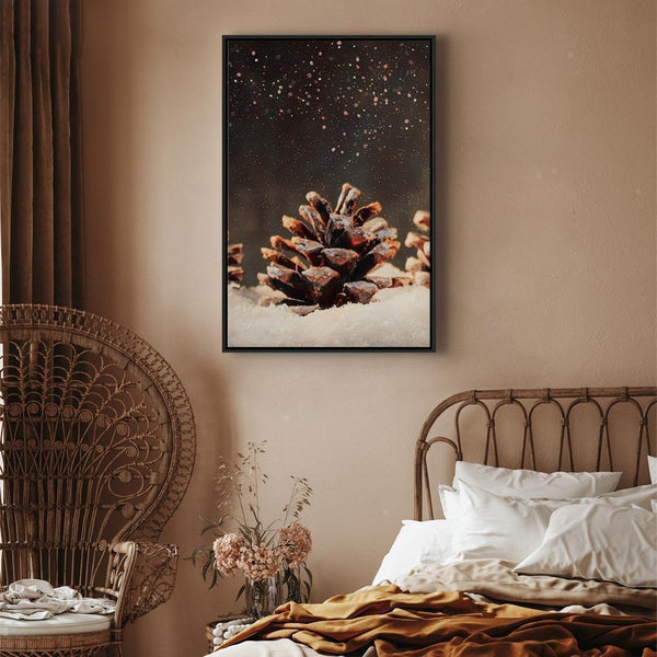 Quadro - Winter Pine Cone (1 Part) Vertical