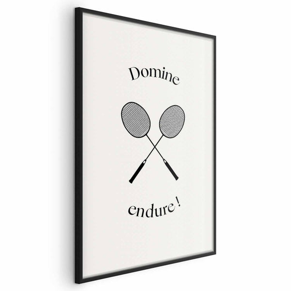 Poster - Summer Games - Badminton Rackets on a White Background