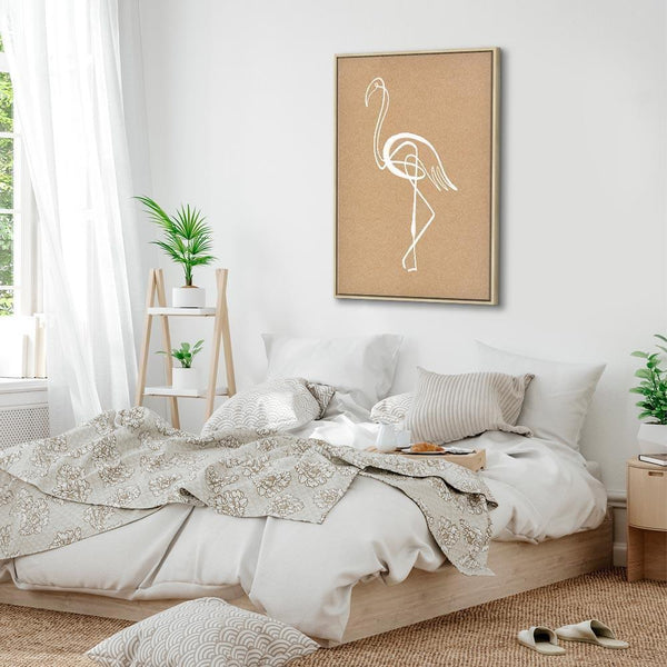 Quadro - White Flamingo (1 Part) Vertical
