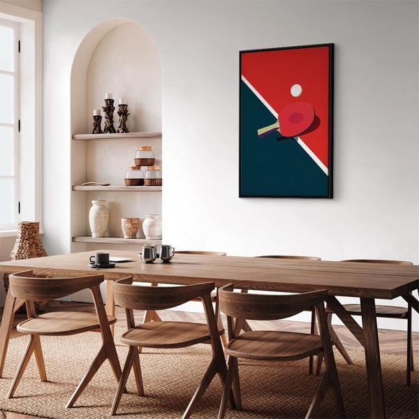 Quadro - Table Tennis - Racket and Ball on the Table