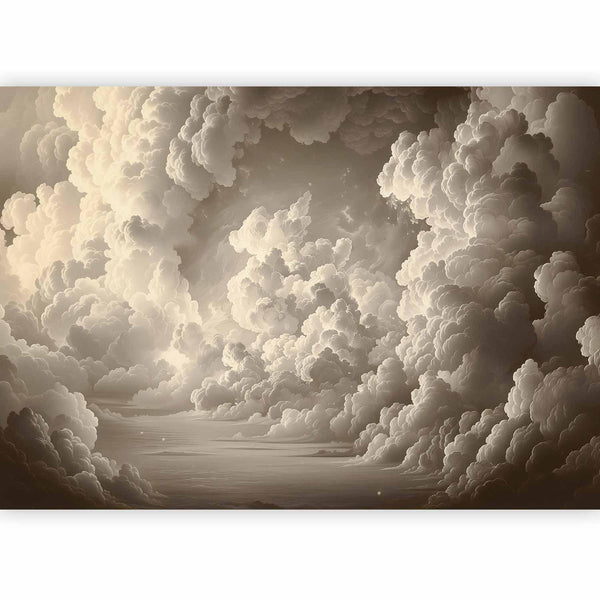 Carta da parati - Whisper of Illuminated Clouds: Soft Play of Light in the Theater of the Heavens