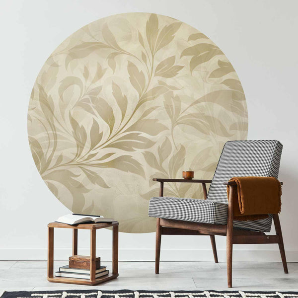 Carta da parati rotondi - Sand leaves and vines