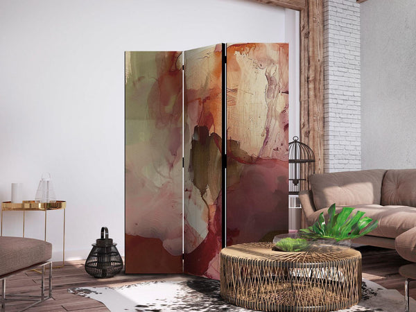 Paravento - Rose Abstraction - Spilled Watercolor Paint in Spring Colors