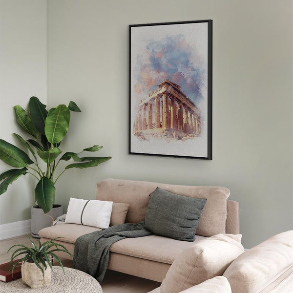Quadro - Painted Parthenon (1 Part) Vertical