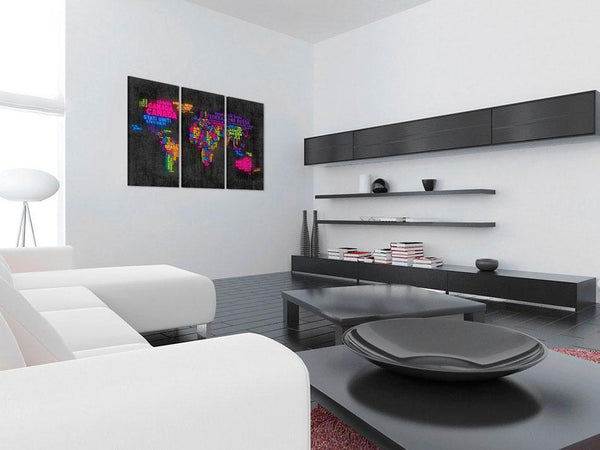 Quadro di sughero - Mappa del Mondo