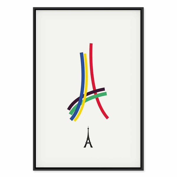 Quadro - Eiffel Tower - Colorful Graphics - Abstraction