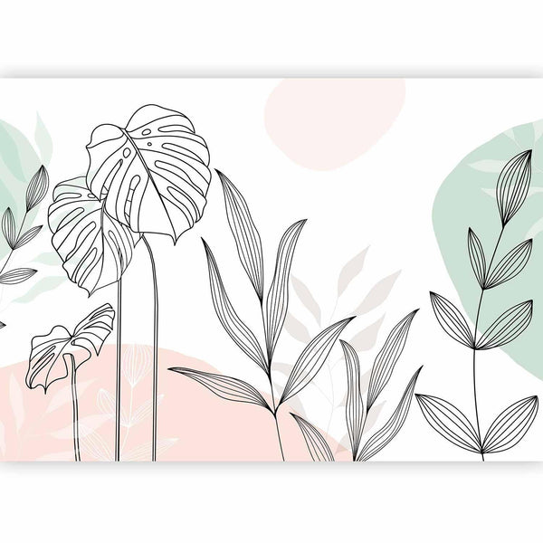 Carta da parati - Leaves in Pastels