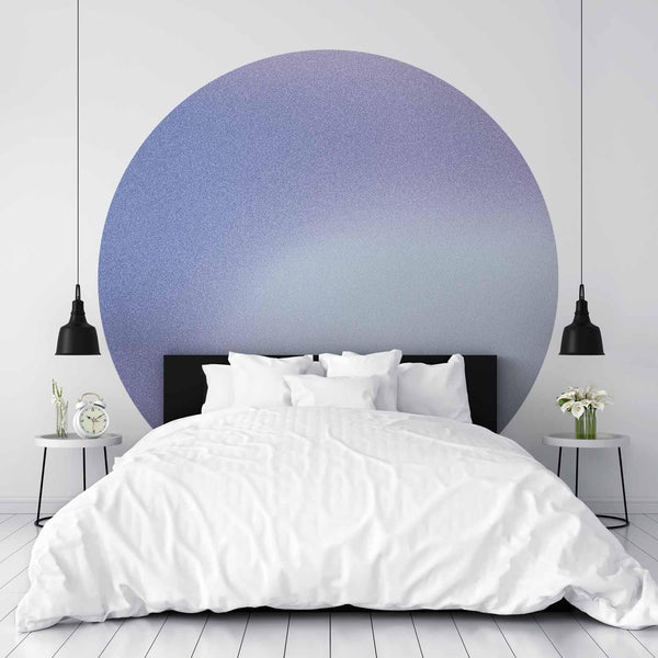 Carta da parati rotonda - Heather mist – delicate gradient consisting of many shades of purple